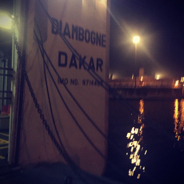 Enseigne du Diambogne, ferry Dakar - Zinguinchor #Off2Africa 44 Dakar Ziguinchor Sénégal © Gilles Denizot 2017