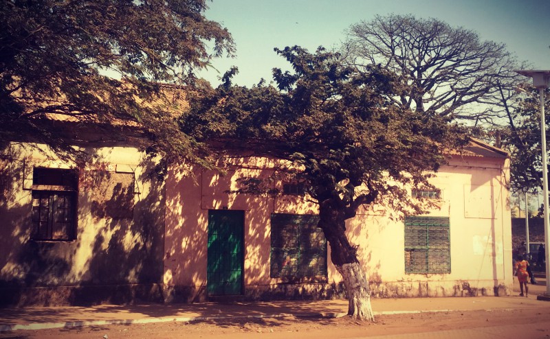 Maison entourée d'arbres à Bissau #Off2África 49 Ziguinchor Bissau © Gilles Denizot 2017